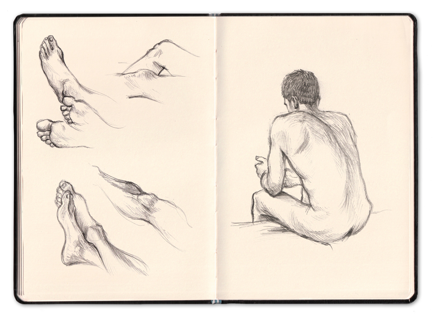croquis de modèle vivant par Marie-Ange Rousseau
