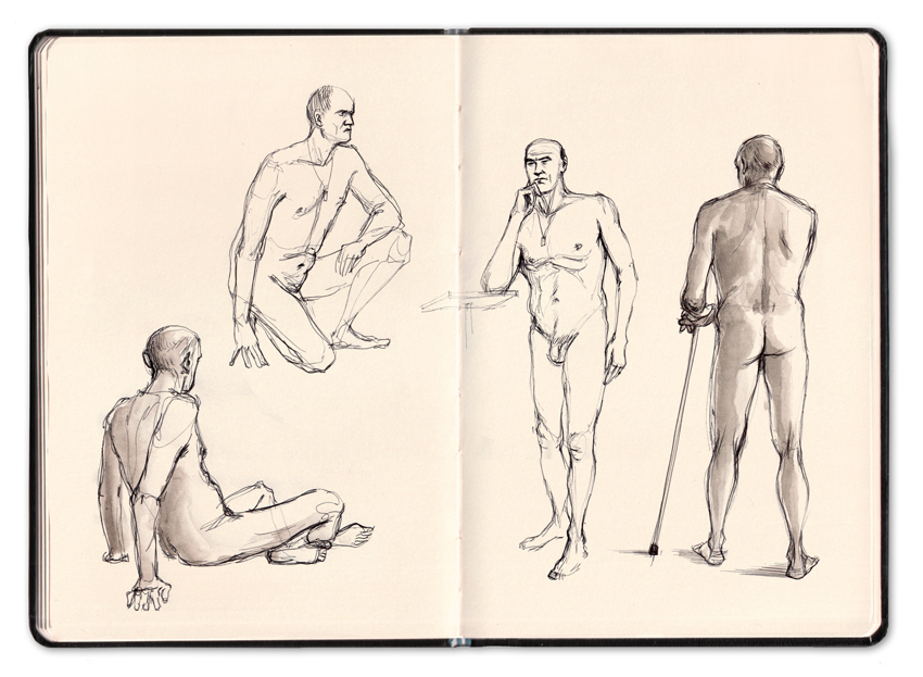 croquis de modèle vivant par Marie-Ange Rousseau